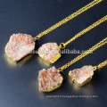 2015 nouveaux produits pierre naturelle druzy pendentif collier bijoux alibaba
